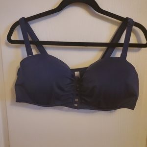 Casique Swim Top Bikini Style Plus Size 40D Navy Blue washed once never worn.